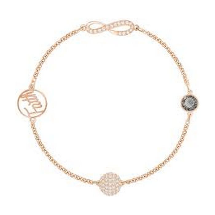 Swarovski Remix Collection Infinity Symbol Strand, nero, placcato oro rosa