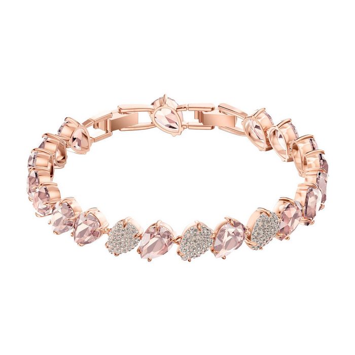 swarovski braccialetto mix rosa placcato oro rosa 5427973