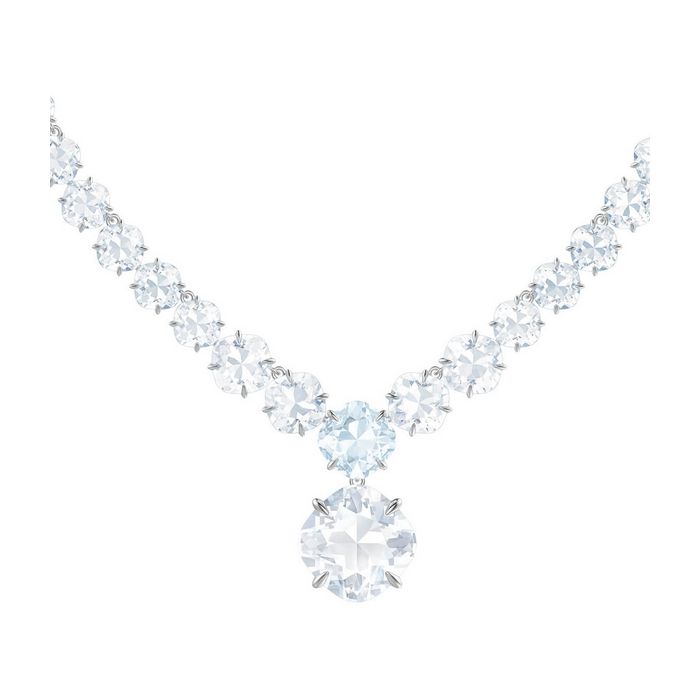 Collana Mix, bianco, placcatura rodio