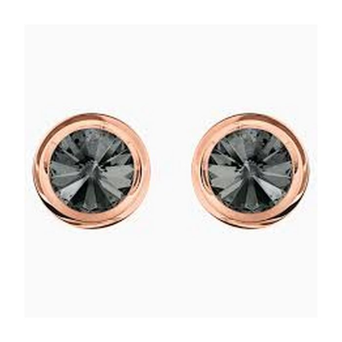 Gemelli Round, grigio, placcato oro rosa