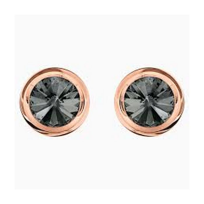 swarovski gemelli round grigio placcato oro rosa 5429900