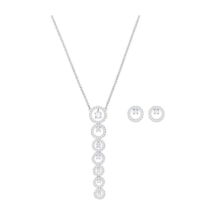 swarovski set creativity, bianco, placcatura rodio 5431649