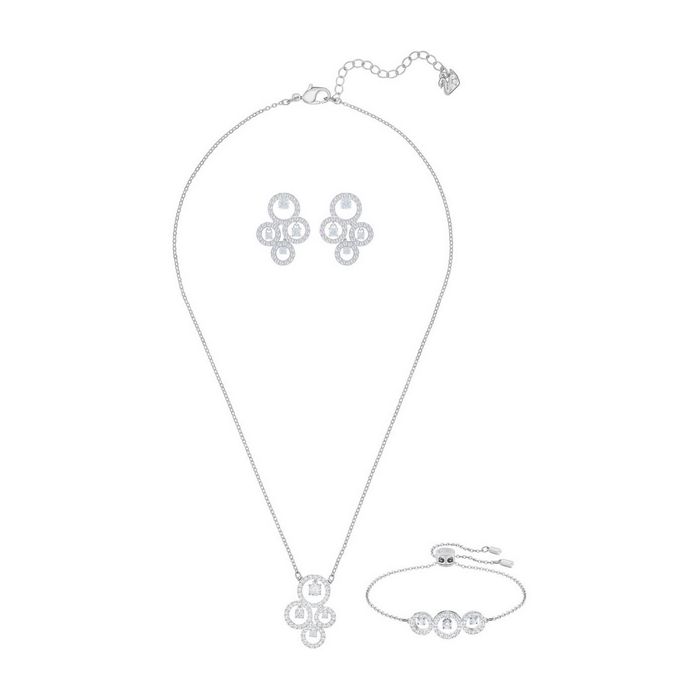 swarovski set creativity, bianco, placcatura rodio 5431650