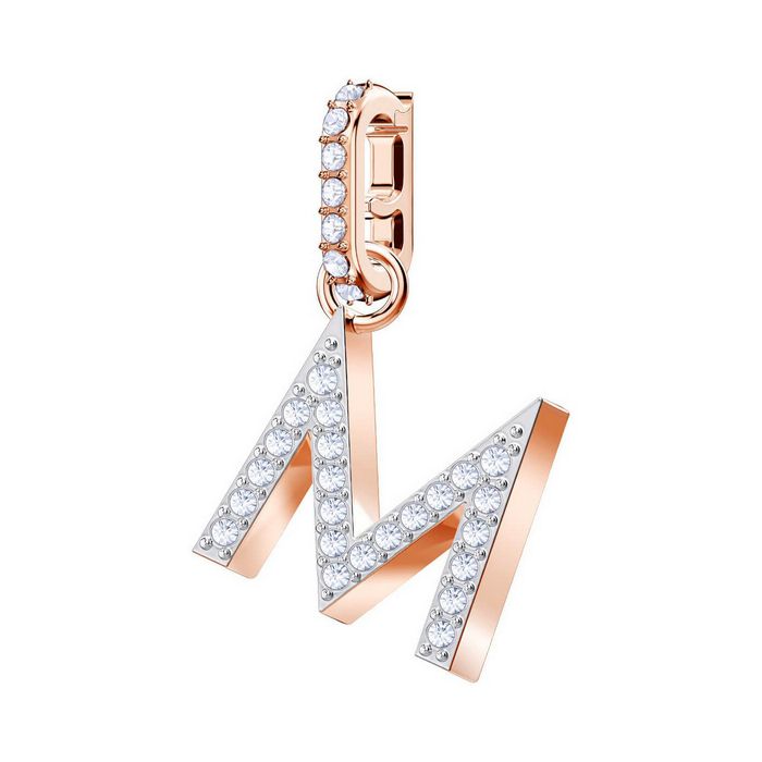 swarovski remix collection charm m bianco placcato oro rosa 5434395