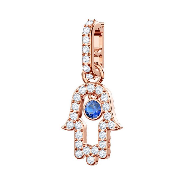 swarovski remix collection charm, hamsa, multicolore, placcato oro rosa 5434402