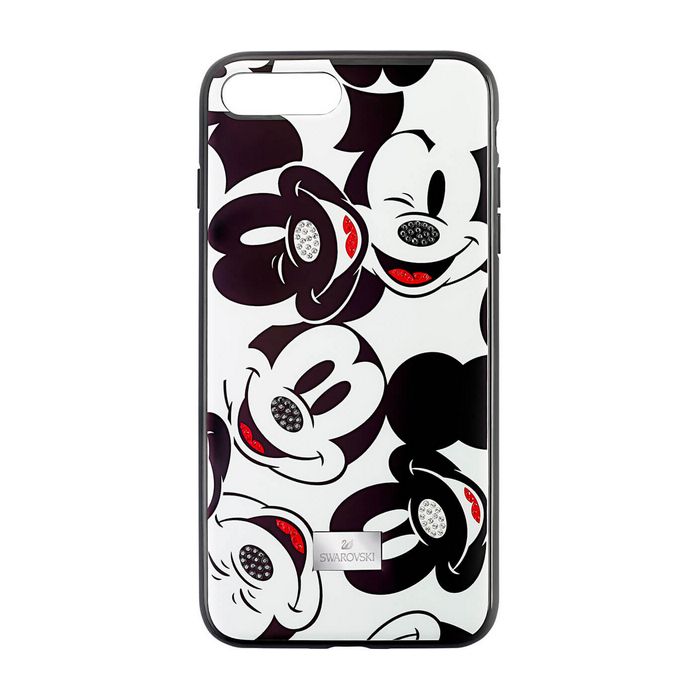 Swarovski Custodia smartphone con bordi protettivi integrati Mickey Face, iPhone® 8 Plus, nero