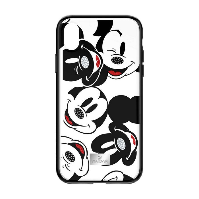 swarovski custodia smartphone con bordi protettivi integrati mickey face iphone® x/xs nero 5435474