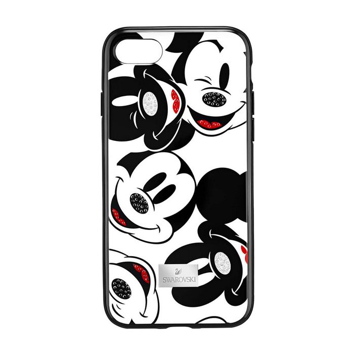 Swarovski Custodia smartphone con bordi protettivi integrati Mickey Face, iPhone® 8, nero