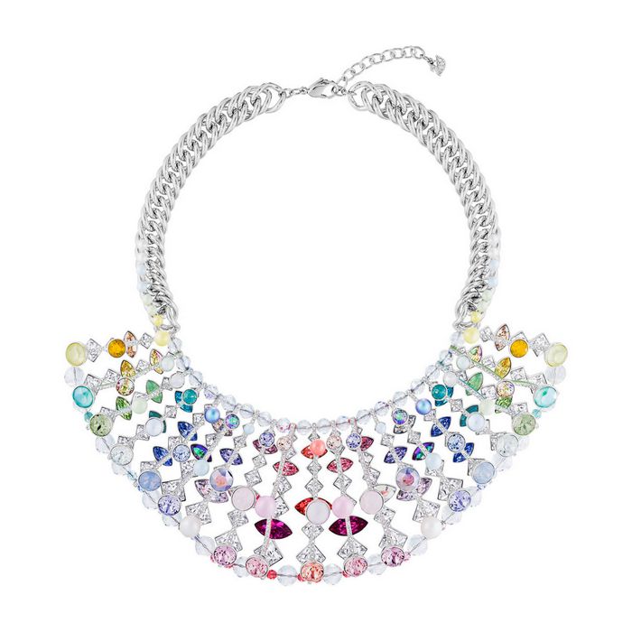 swarovski collana neon multicolore placcatura rodio 5435557