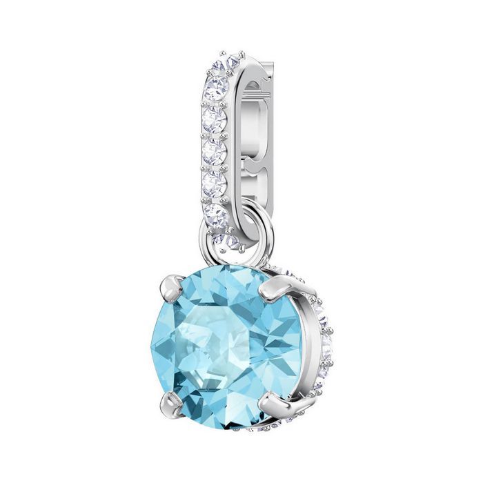 Swarovski Remix Collection Charm, marzo, turchese, placcatura rodio