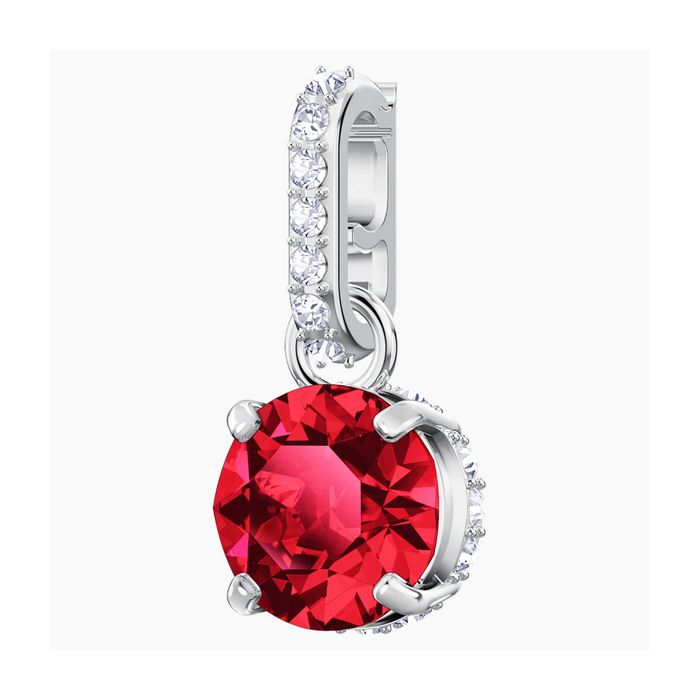 Swarovski Remix Collection Charm, gennaio, rosso, placcatura rodio