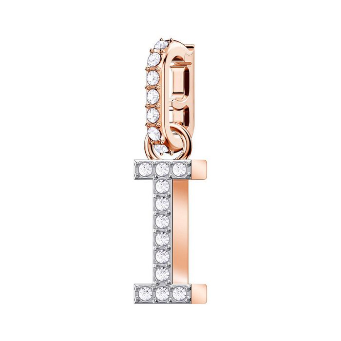 Swarovski Remix Collection Charm I, bianco, placcato oro rosa