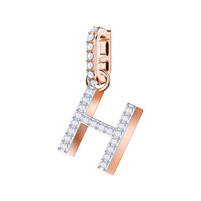 swarovski remix collection charm h bianco placcato oro rosa 5437622