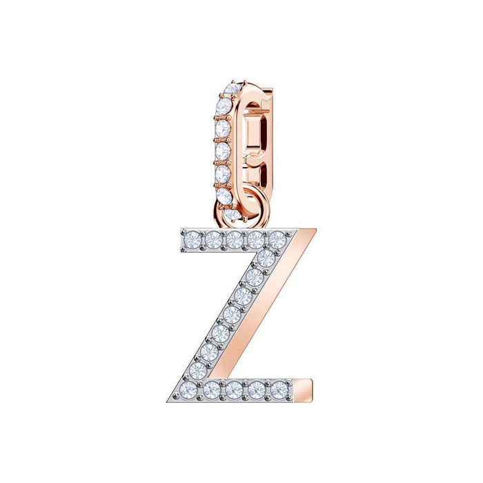 swarovski remix collection charm z, bianco, placcato oro rosa 5437627