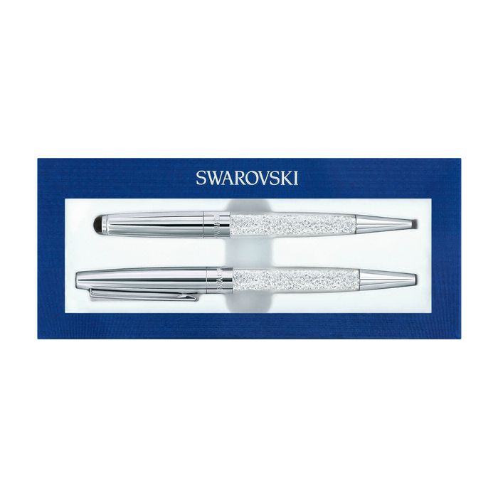 Set penne stylus e roller Crystalline Stardust, bianco