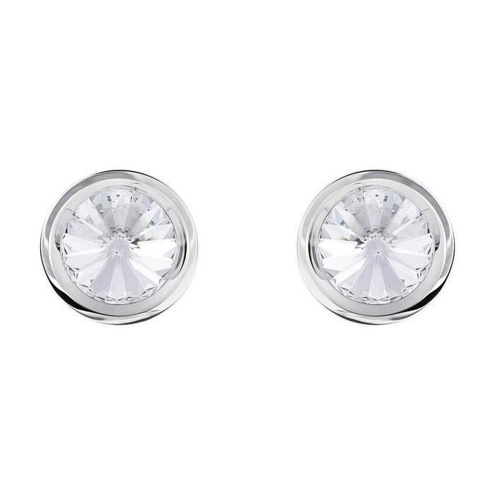 Swarovski Gemelli Round, bianco, acciaio inossidabile