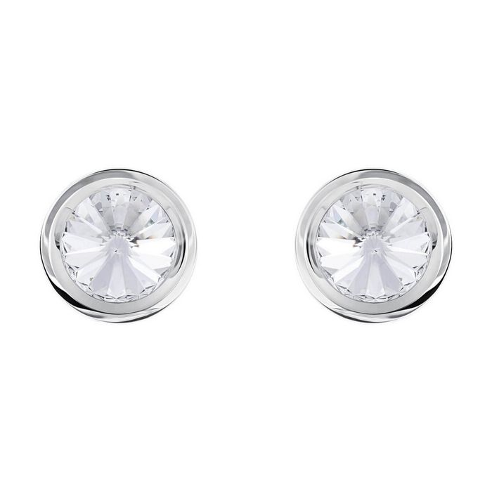 swarovski gemelli round, bianco, acciaio inossidabile 5440319