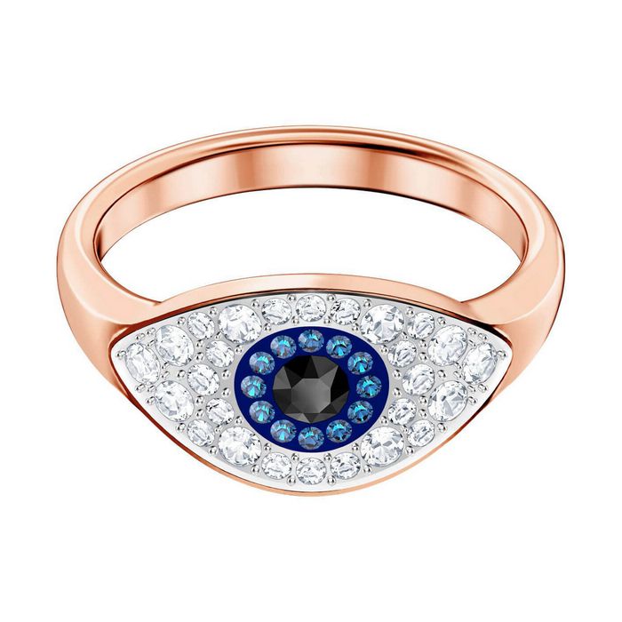 Anello Swarovski Symbolic Evil Eye, multicolore, placcato oro rosa