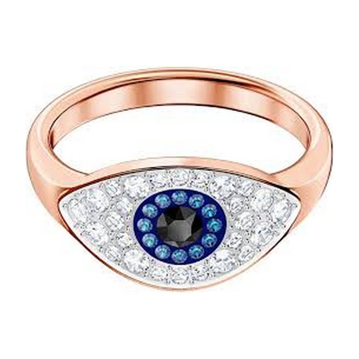 Anello Swarovski Symbolic Evil Eye, multicolore, placcato oro rosa