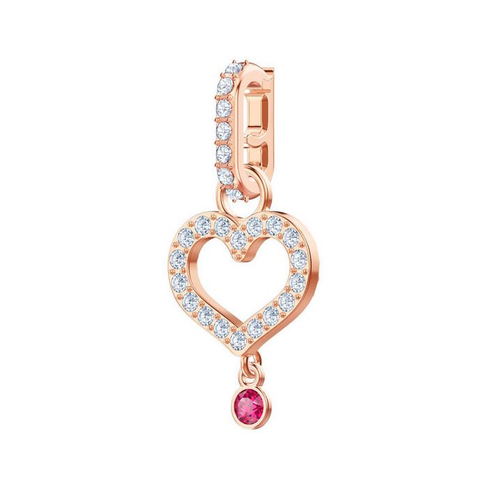 Swarovski Remix Collection Charm Heart, bianco, placcato oro rosa