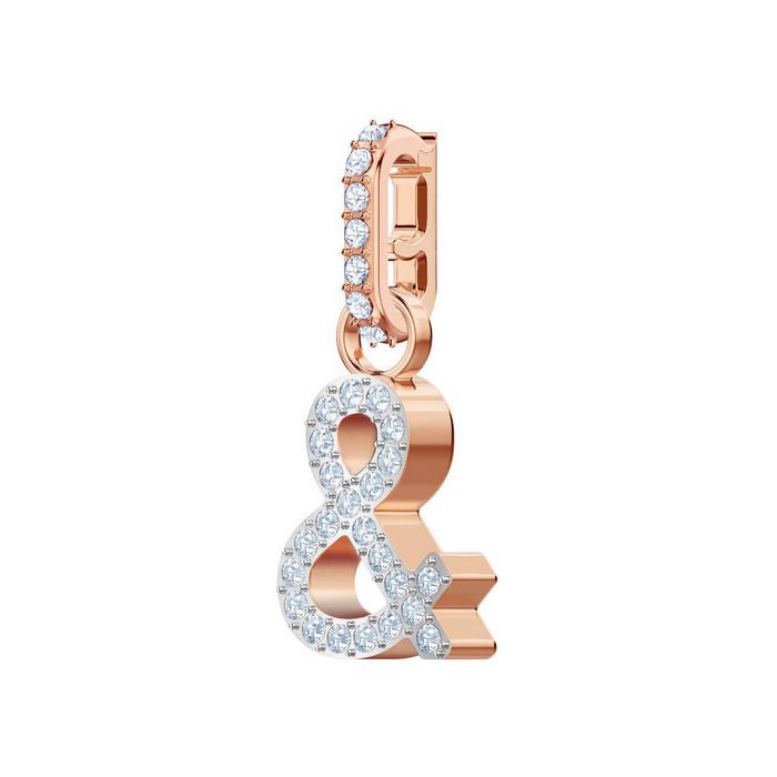 Swarovski Remix Collection Charm &, bianco, placcato oro rosa