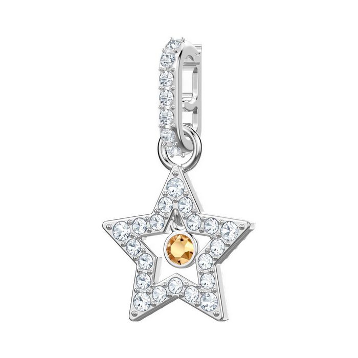 Swarovski Remix Collection Charm, Star, bianco, placcatura rodio