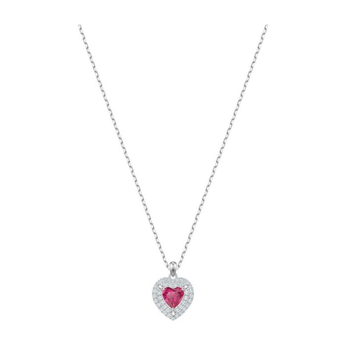 swarovski pendente one rosso placcatura rodio 5446301