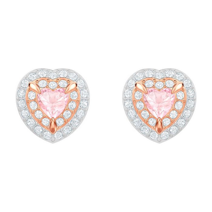 Orecchini Stud One, multicolore, placcato oro rosa