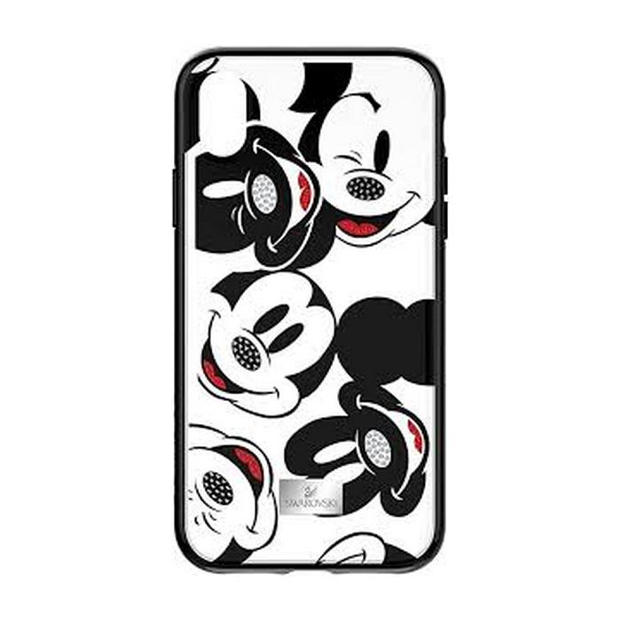 swarovski custodia smartphone con bordi protettivi integrati mickey face, iphone® xr, nero 5449137