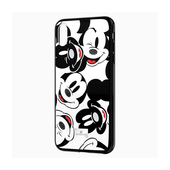 Swarovski Custodia smartphone con bordi protettivi integrati Mickey Face, iPhone® XS Max, nero