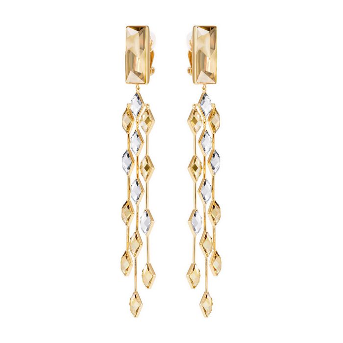 Swarovski Orecchini a clip Notorious, multicolore, placcatura oro
