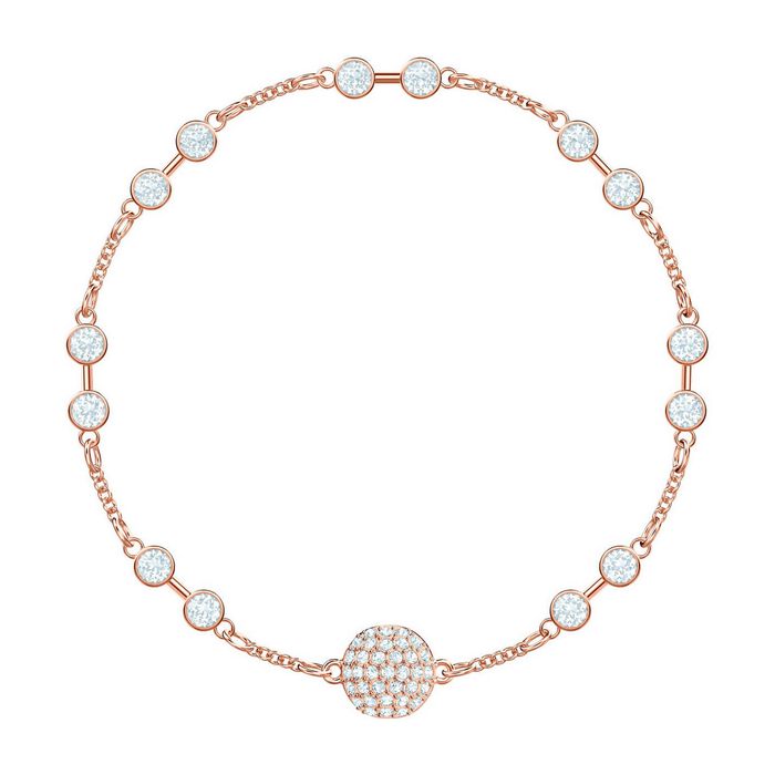 Swarovski Remix Collection Carrier, bianco, placcato oro rosa