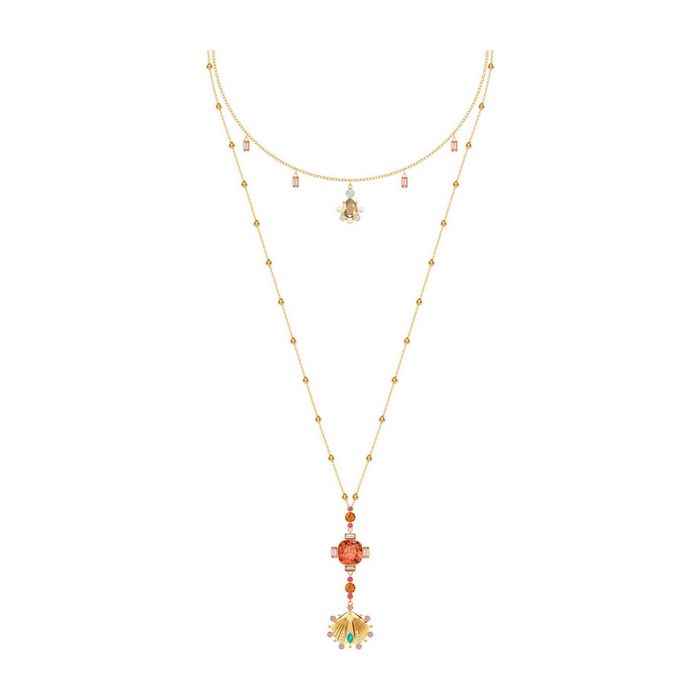 Collana Lucky Goddess, multicolore, placcatura oro