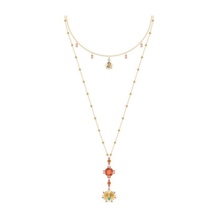 Collana Lucky Goddess, multicolore, placcatura oro