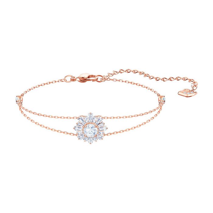Swarovski Braccialetto Sunshine, bianco, placcato oro rosa