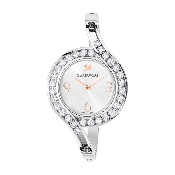 swarovski orologio lovely crystals bangle bracciale di metallo bianco tono argentato 5452492