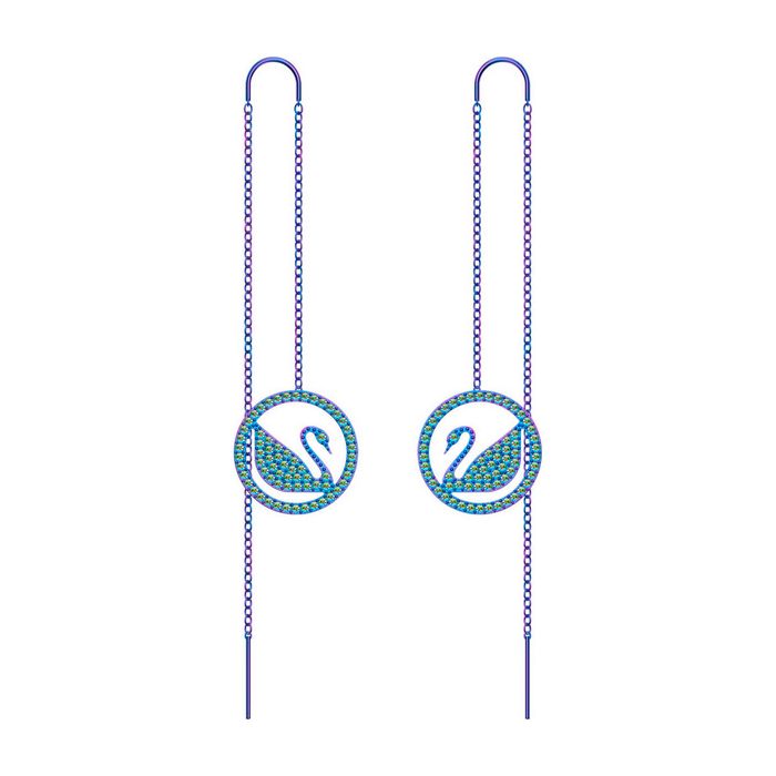 Orecchini Pop Swan, viola, Rivestimento PVD lilla
