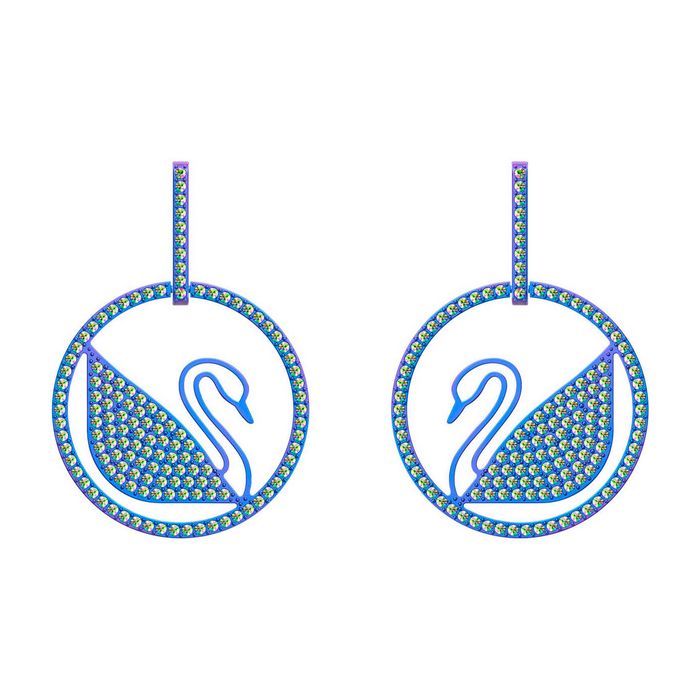 Orecchini Pop Swan, viola, Rivestimento PVD lilla