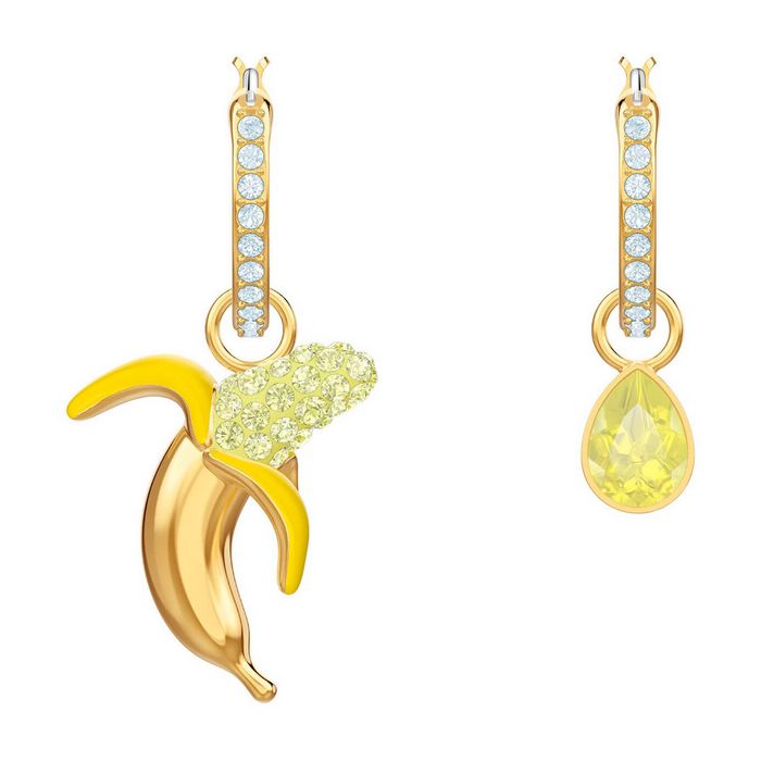 swarovski orecchini no regrets banana multicolore placcatura oro 5453571