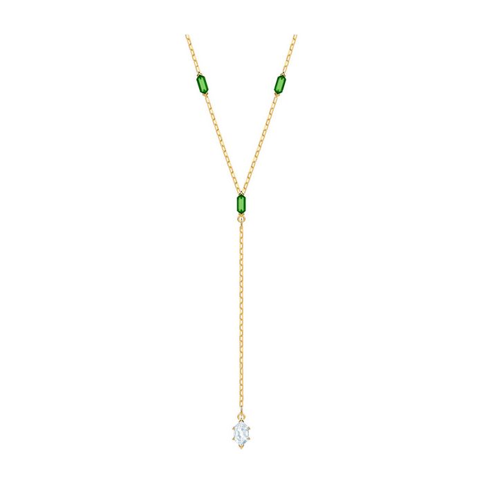 Collana a Y Oz, bianco, placcatura oro