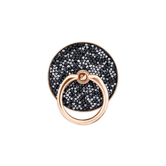 swarovski anello adesivo glam rock, nero, placcatura mista 5457469