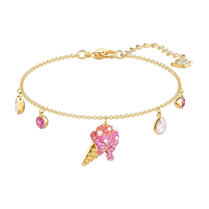 Swarovski Braccialetto No Regrets Ice Cream, multicolore, placcatura oro
