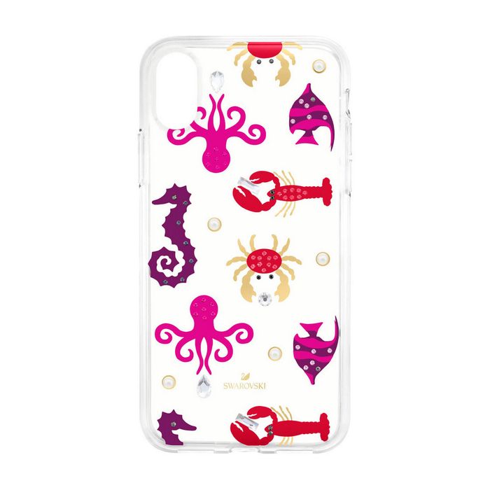 Custodia per smartphone con bordi protettivi integrati Sea Life, iPhone® X/XS, transparente