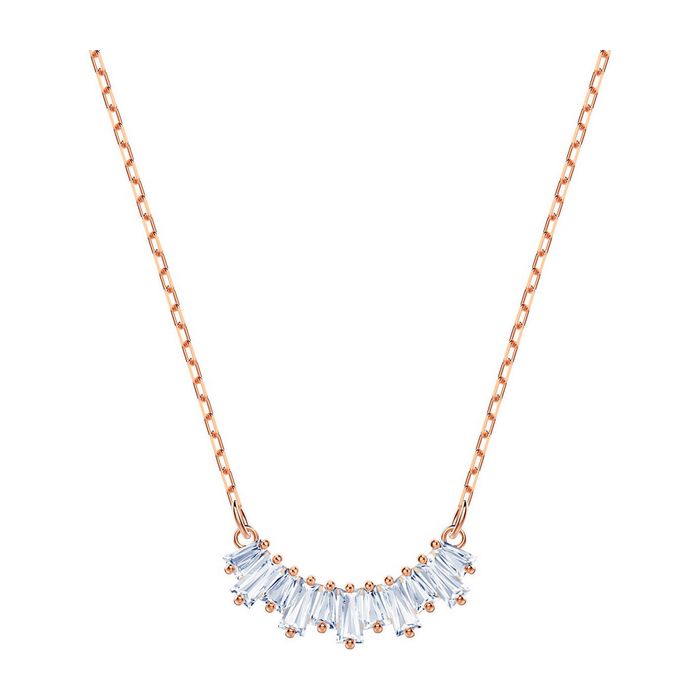 Collana Sunshine, bianco, placcato oro rosa