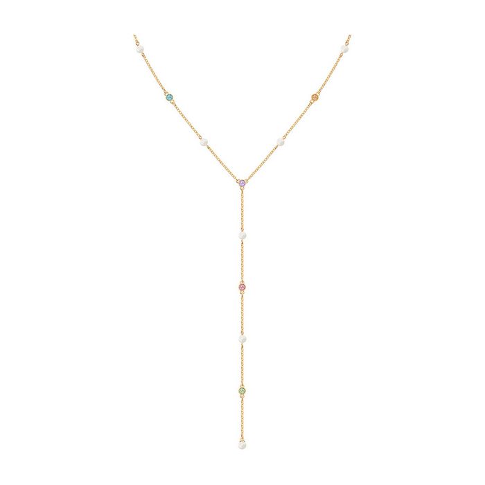Collana a Y No Regrets, multicolore, placcatura oro