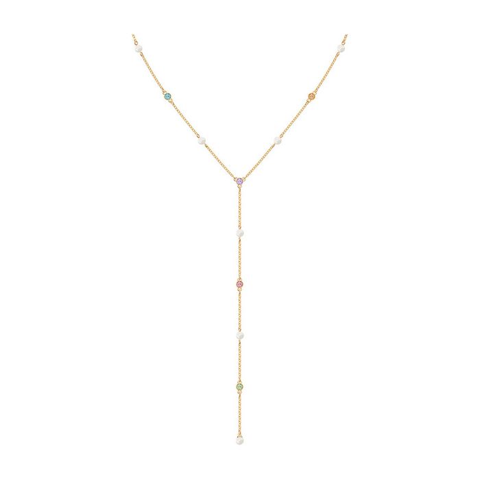 Collana a Y No Regrets, multicolore, placcatura oro