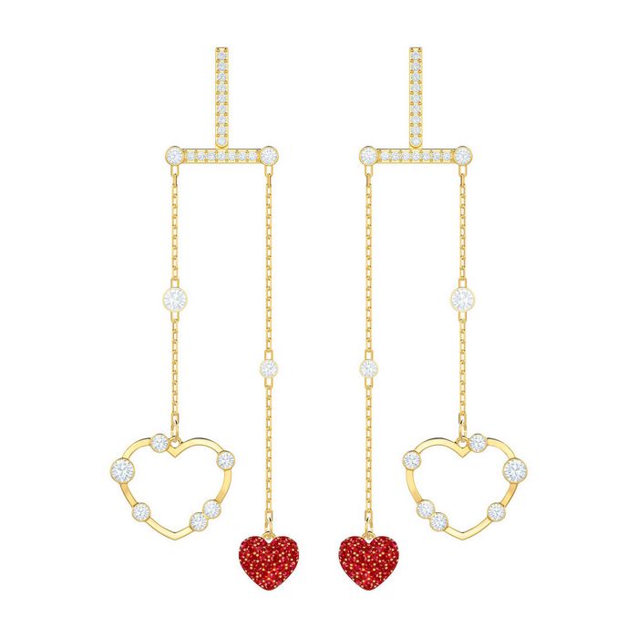 Orecchini Oxo Mobile, rosso, placcatura oro