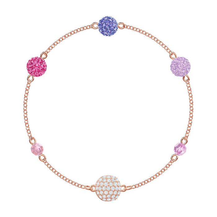 swarovski remix collection pop strand, viola, placcato oro rosa 5462654