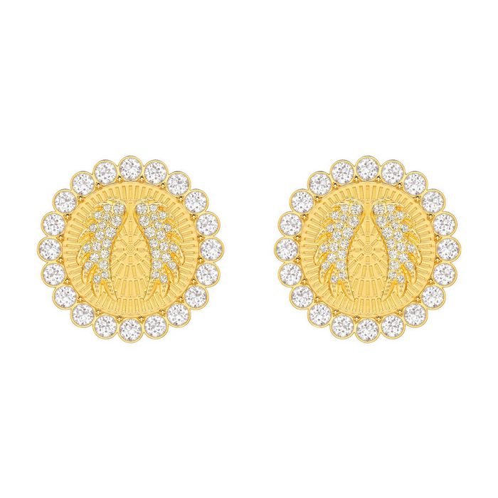 Swarovski Orecchini a clip Lucky Goddess, bianco, placcatura oro