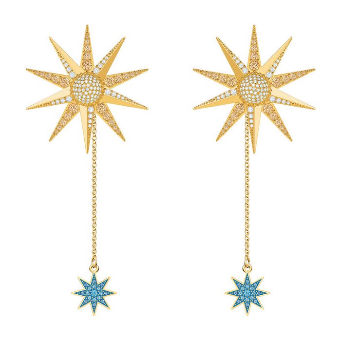 Orecchini Lucky Goddess, multicolore, placcatura oro